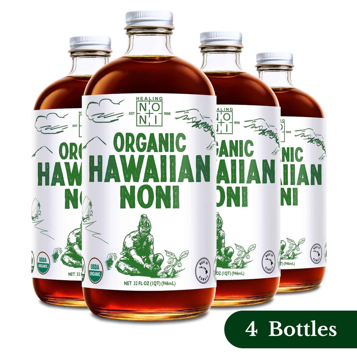 Jugo de noni 100 % puro, original añejado, certificado orgánico por el USDA